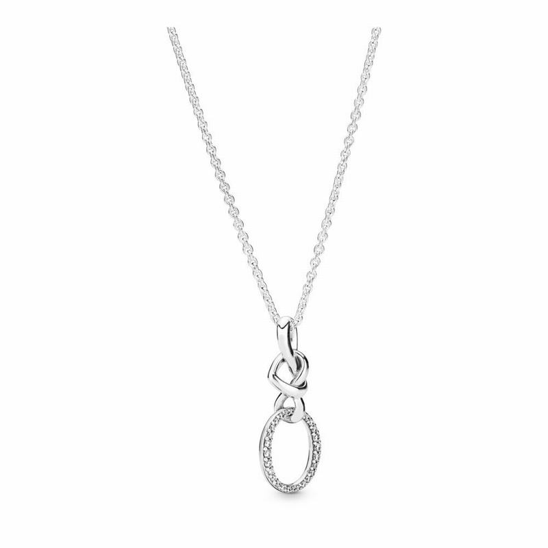 Pandora Australia Knotted Heart Necklace - Sterling Silver | IWRUCA974